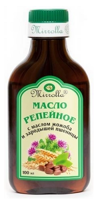 Mirrolla репейное масло с маслом жожоба и зародышей пшеницы 100 мл