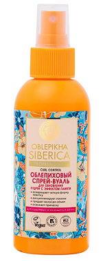 Натура Сиберика Oblepikha Siberica спрей-вуаль Облепиховый для обновления кудрей, для кудрявых, вьющихся волос curl control, 150мл