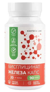 Nooteria Labs (Нутерия Лабс) Железа бисглицинат, капсулы 90шт БАД
