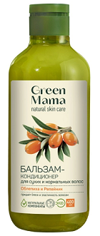 Green Mama (Грин Мама) Формула Тайги бальзам-кондиционер для сухих, нормальных волос Облепиха и Репейник, 400мл