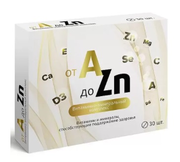 Купить витаминный комплекс a-zn, таблетки 743мг, 30 шт бад в Балахне