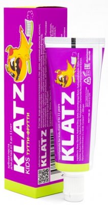 Купить klatz (клатц) зубная паста для детей 5-11лет тутти-фрутти, 40мл в Балахне
