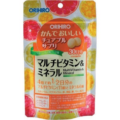 Купить orihiro (орихино), мультивитамины и минералы со вкусом тропических фруктов, таблетки массой 500мг, 120 шт бад в Балахне
