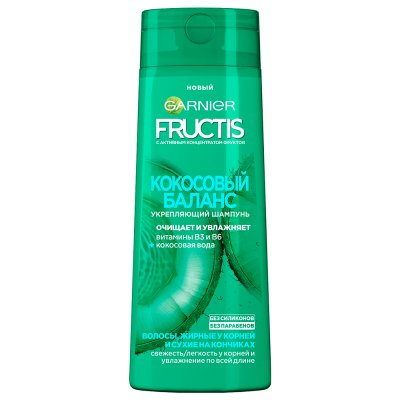 Купить garnier fructis (гарньер фруктис) шампунь для волос укрепляющий кокосовый баланс 400мл в Балахне