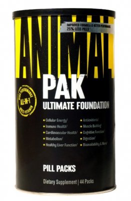 Купить энимал пак (animal pak) витаминно-минеральный комплекс таблетки, 8 таблеток в индивидуальном пакетике, 44 шт бад в Балахне
