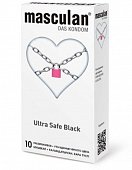 Купить masculan (маскулан) презервативы утолщенные черного цвета black ultra safe 10шт в Балахне
