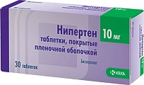 Купить нипертен, таблетки, покрытые пленочной оболочкой 10мг, 30 шт в Балахне