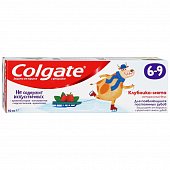 Купить колгейт (colgate) зубная паста детская с фтором с 6-9 лет вкус клубника-мята, 60мл в Балахне