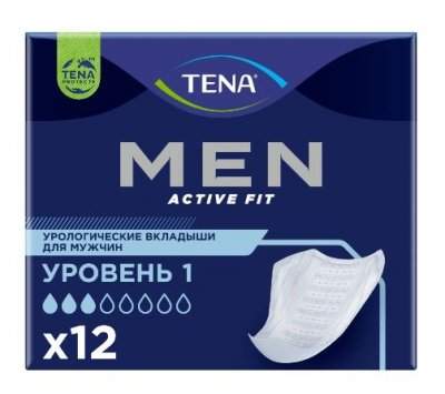 Купить tena (тена) прокладки, men active fit уровень 1, 12 шт в Балахне