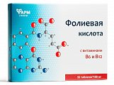 Купить фолиевая кислота с витамином в12, в6, таблетки 50 шт бад в Балахне
