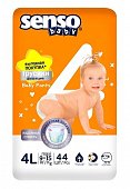 Купить senso baby simple (сенсо бейби) подгузники-трусики для детей, размер 4l (9-14кг), 44 шт в Балахне