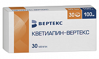 Купить кветиапин-вертекс, таблетки, покрытые пленочной оболочкой 100мг, 30 шт в Балахне