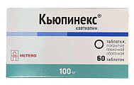 Купить кьюпинекс, таблетки, покрытые пленочной оболочкой 100мг, 60 шт в Балахне