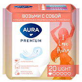 Купить aura premium (аура премиум) прокладки ежедневные ультратонкие light 20шт в индивидуальной упаковке в Балахне
