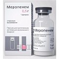 Купить меропенем, порошок для приготовления раствора для внутривенного введения 500мг, флакон в Балахне