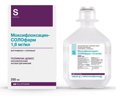 Купить моксифлоксацин-солофарм, раствор для инфузий 1,6мг/мл, флакон 250мл в Балахне