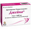 Купить джейна, таблетки, покрытые пленочной оболочкой 3мг+0,02мг, 28 шт в Балахне