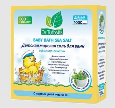 Купить dr.tuttelle (доктор туттелле) соль для ванны морская детская с целебными травами, 1000г в Балахне