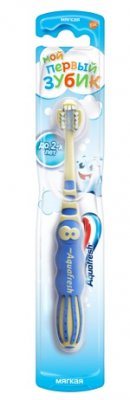 Купить аквафреш (aquafresh) зубная щетка aquafresh мой первый зубик для детей от 0-2 лет, 1 шт в Балахне