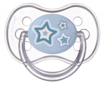 Купить canpol (канпол) пустышка круглая силиконовая 6-18 месяцев newborn baby голубая 1 шт в Балахне