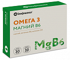 Купить биафишенол омега3 магний в6, капсулы массой 0,35г 30шт+капсулы массой 0,6г 30шт бад в Балахне