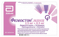 Купить фемостон мини, таблетки, покрытые пленочной оболочкой 2,5мг+0,5мг, 84 шт в Балахне