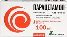 Купить парацетамол-альтфарм, суппозитории ректальные 100мг, 10 шт в Балахне