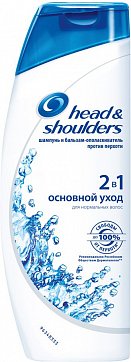 Head & Shoulders (Хэд энд Шолдэрс) шампунь против перхоти 2в1 Основной уход, 200 мл