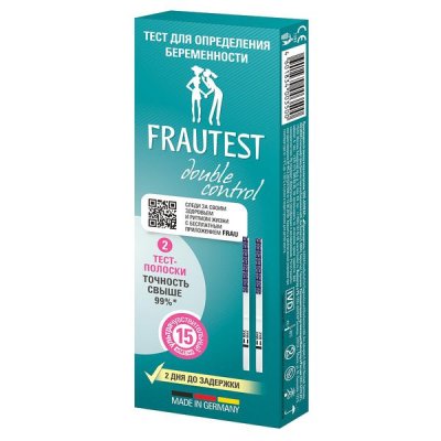 Купить тест для определения беременности frautest (фраутест) double control, 2 шт в Балахне