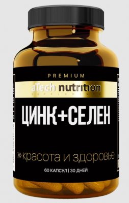 Купить atech nutrition premium (атех нутришн премиум) цинк+селен, капсулы 500мг 60 шт. бад в Балахне