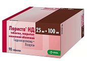 Купить лориста нд, таблетки, покрытые оболочкой 25мг+100мг, 90 шт в Балахне