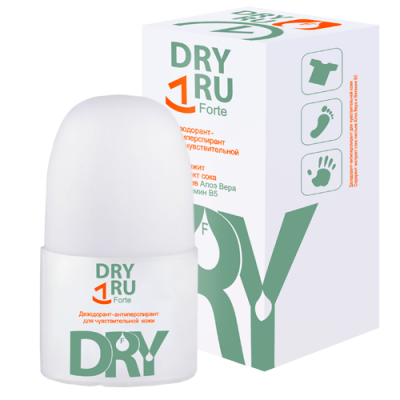 Купить драй ру (dry ru) форте дезодорант антиперспирант для чувствительной кожи, 50мл в Балахне