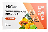 Купить abc healthy food (abc хэлси фуд) жевательная резинка без сахара, тропик таблетки 12шт  в Балахне