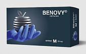 Купить перчатки benovy нитриловые нестерильные неопудренные текстурированные на пальцах размер м 50 пар, сиренево-голубые в Балахне