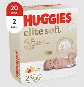 Купить huggies (хаггис) подгузники elitesoft 2, 4-6кг 20 шт в Балахне
