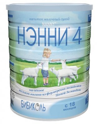 Купить нэнни 4 смесь на основе натурального козьего молока с пребиотиками с 18 месяцев, 800г в Балахне