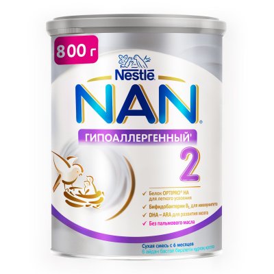 Купить nan optipro 2 ha (нан) гипоаллергенный смесь сухая для детей с 6 месяцев, 800г в Балахне