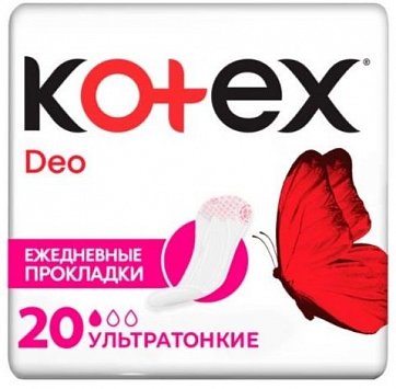 Kotex Deo (Котекс) прокладки ежедневные ультратонкие 20 шт