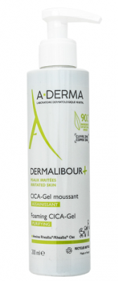 Купить a-derma dermalibour+ cica (а-дерма) гель для лица и тела очищающий пенящийся, 200мл в Балахне