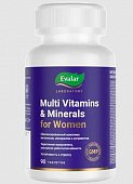 Купить мультивитамины и минералы для женщин эвалар, таблетки покрытые оболочкой, 90шт бад в Балахне