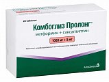 Купить комбоглиз пролонг, таблетки с модифицированным высвобождением, покрытые пленочной оболочкой 1000 мг+5 мг, 28 шт в Балахне