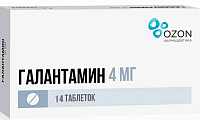 Купить галантамин, таблетки, покрытые пленочной оболочкой 4мг, 14 шт в Балахне