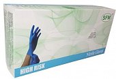 Купить перчатки sfm смотровые нестерильные нитриловые неопудрен текстурир размер s, 25 пар, голубые в Балахне