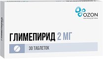 Купить глимепирид-озон, таблетки 2мг, 30 шт в Балахне