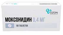 Купить моксонидин, таблетки покрытые пленочной оболочкой 0,4мг, 90 шт в Балахне