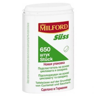 Купить milford (милфорд) заменитель сахара зюсс, таблетки, 650 шт в Балахне