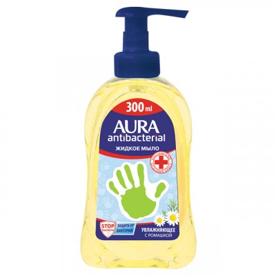 Купить aura (аура) мыло жидкое антибактериальное с ромашкой, 300мл в Балахне
