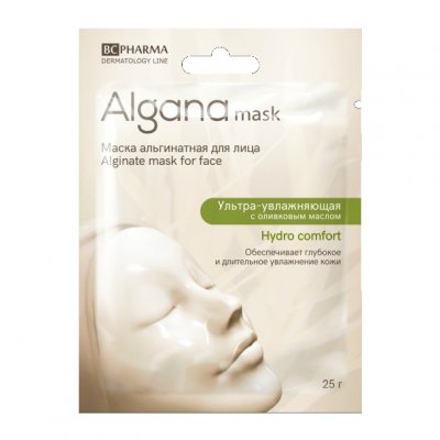 Купить альгана маск (alganamask) маска для лица альгинатная ультра-увлажняющая с оливковым маслом, 1 шт в Балахне