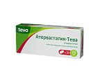 Купить аторвастатин-тева, таблетки, покрытые пленочной оболочкой 20мг, 30 шт в Балахне