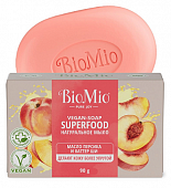 Купить biomio (биомио) bio-soap superfood мыло натуральное с маслом персика и баттером ши 90г в Балахне